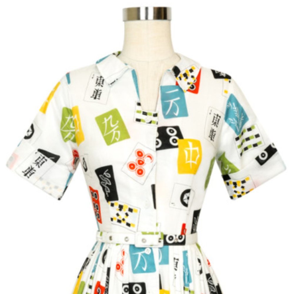 Trashy Diva Mahjong Shirtwaist Dress